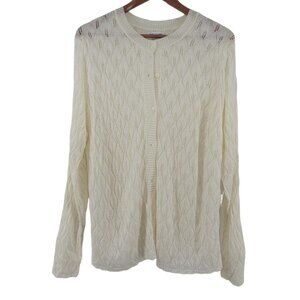 Blair Women's Sweater 100%‎ Acrylic Cream XL
